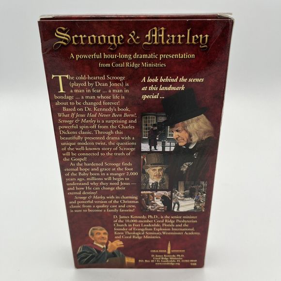 Scrooge & Marley VHS Coral Ridge Ministries Dean Jones Dr D James Kennedy LNCond - Picture 4 of 7